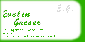 evelin gacser business card